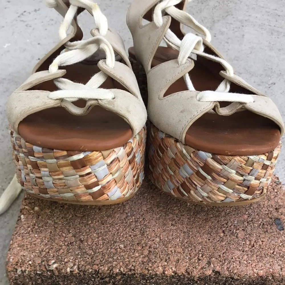 See by Chloe lace up wedge
